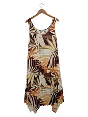 Vorschaubild 1 von Damen Freizeitkleid Blattmuster Mehrfarbig Gr. 42;XL