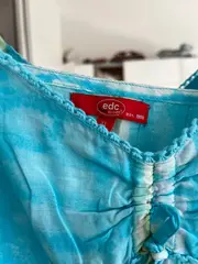 Vorschaubild 6 von EDC Damen Sommerkleid Gr. 42/XL Casual Mehrfarbig Blau Grün Baumwolle