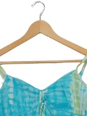 Vorschaubild 4 von EDC Damen Sommerkleid Gr. 42/XL Casual Mehrfarbig Blau Grün Baumwolle