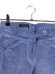 Vorschaubild 2 von Damen Stoffhose Blau Gr. 36 Samt Cord Optik Casual