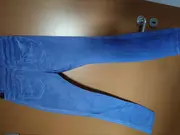 Vorschaubild 3 von Damen Stoffhose Blau Gr. 36 Samt Cord Optik Casual