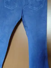 Vorschaubild 4 von Damen Stoffhose Blau Gr. 36 Samt Cord Optik Casual