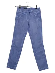 Vorschaubild 1 von Damen Stoffhose Blau Gr. 36 Samt Cord Optik Casual