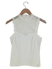 Vorschaubild 1 von Damen Top mit Spitze Weiß Gr. 36/S