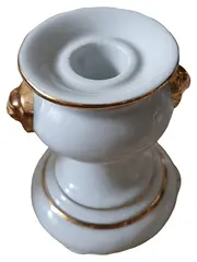 Vorschaubild 1 von Kerzenhalter Porzellan Klassisch Weiß Uni 11cm