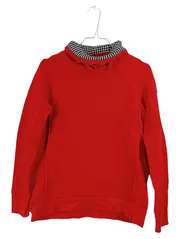 Vorschaubild 1 von Damen Pullover Rollkragen Rot Rippstrick Bio-Baumwolle Gr. XS