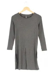 Vorschaubild 1 von Damen Strickkleid Gr. 34/XS Grau Rippstrick Basic Elegant
