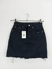 Vorschaubild 2 von Damen Minirock Jeansrock Schwarz Gr. 25 (34/XS) Casual