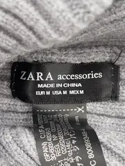 Vorschaubild 2 von Damen Mütze Beanie Grau Gr. M Rippstrick Casual Winter Accessoire