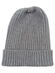 Vorschaubild 1 von Damen Mütze Beanie Grau Gr. M Rippstrick Casual Winter Accessoire