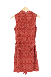 Vorschaubild 2 von Blusenkleid Damen 38/M Rot Gemustert Ärmellos