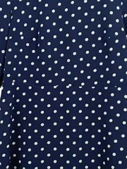 Vorschaubild 3 von A-Linien Kleid Gepunktet Blau Midikleid Gr. 42 XL