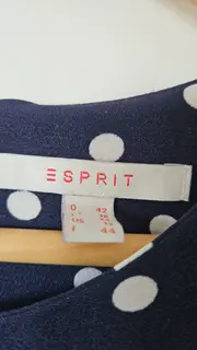 Vorschaubild 4 von A-Linien Kleid Gepunktet Blau Midikleid Gr. 42 XL