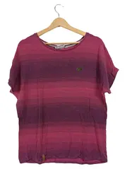Vorschaubild 1 von Damen T-Shirt Rosa Gestreift Casual Gr. 40/L