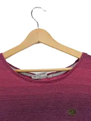 Vorschaubild 5 von Damen T-Shirt Rosa Gestreift Casual Gr. 40/L
