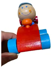 Vorschaubild 2 von Holzauto Rennwagen Rot Blau Holzspielzeug Kleinkind Baby