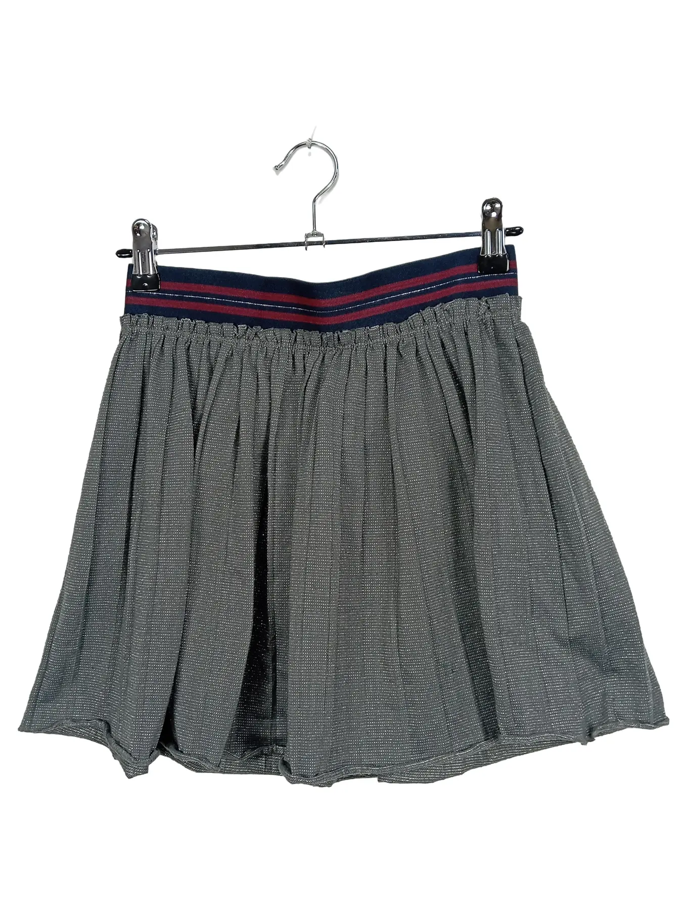 ESPRIT Mädchen Faltenrock Grau Strukturmuster Minirock Gr. 146