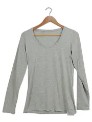 Vorschaubild 1 von Damen Langarmshirt Grau Gr. 38/M Casual