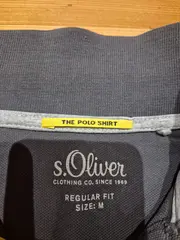 Vorschaubild 2 von Herren Poloshirt Gr. M Grau Regular Fit Baumwolle Casual