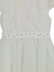 Vorschaubild 3 von Lesy by Lisetta Cosi Mädchen Festkleid Spitze Perlen Tüll Gr. 98 Weiß