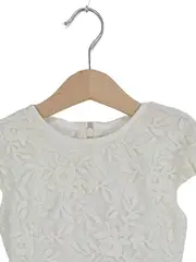 Vorschaubild 2 von Lesy by Lisetta Cosi Mädchen Festkleid Spitze Perlen Tüll Gr. 98 Weiß