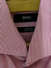 Vorschaubild 6 von Business Hemd Herren Rosa Gestreift Langarm Gr. 48/M