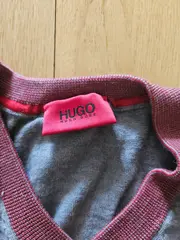 Vorschaubild 3 von Herren Pullover V-Ausschnitt Grau XL Baumwolle Casual
