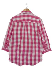 Vorschaubild 2 von Hemdbluse Damen Gr. 36/S Rosa Kariert Baumwolle