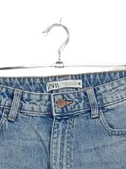 Vorschaubild 4 von Jeans Straight Leg Damen Gr. 36 W28 Hellblau High Waist Mom
