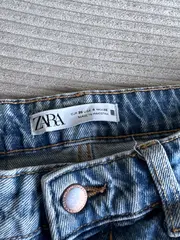 Vorschaubild 3 von Jeans Straight Leg Damen Gr. 36 W28 Hellblau High Waist Mom