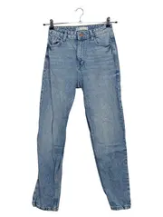 Vorschaubild 1 von Jeans Straight Leg Damen Gr. 36 W28 Hellblau High Waist Mom