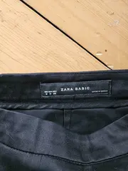 Vorschaubild 5 von BASIC Faltenrock Damen Gr. M/38 Schwarz Baumwolle Rock