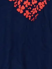 Vorschaubild 3 von Damen T-Shirt Herz-Print Blau Gr. 40/L Casual Baumwolle