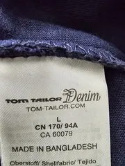 Vorschaubild 4 von Damen T-Shirt Herz-Print Blau Gr. 40/L Casual Baumwolle