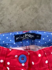 Vorschaubild 3 von Mädchen Stoffhose Rot Weiße Punkte Gr. 110 (5 Jahre)