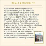Vorschaubild 3 von Tomb Raider PC Action-Adventure Deutsch Lara Croft Abenteuer Spiel