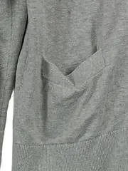 Vorschaubild 2 von Damen Strickjacke Cardigan Grau Baumwolle Gr. M