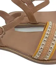 Vorschaubild 3 von Sandalen Damen Gr. 38 Braun Casual Sommerschuhe