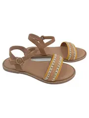 Vorschaubild 1 von Sandalen Damen Gr. 38 Braun Casual Sommerschuhe