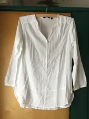 Vorschaubild 1 von Damen Bluse Gr. 38 Weiß Viskose Casual Langarm