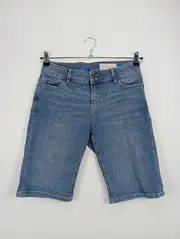 Vorschaubild 2 von Damen Jeans Shorts Bermuda Blau Gr. 28 Casual Denim