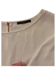 Vorschaubild 2 von Damen Bluse Weiß Gr. 40 L 3, 4-Arm Streifen Casual