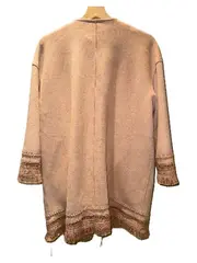 Vorschaubild 3 von Damen Leichte Jacke Fransen Boho Stil Beige Gr. S/36