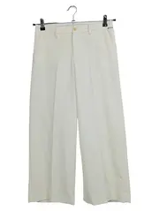 Vorschaubild 1 von Damen Stoffhose Weiß Gr. 34 XS Elegant Culotte Wide Leg