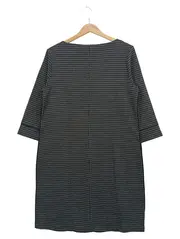 Vorschaubild 2 von Damen Freizeitkleid Gr. 40/L Grau Grafisch Klassisch