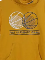 Vorschaubild 3 von Kinder Kapuzenpullover Hoodie Gelb Gr. 146-152 Basketball Print Casual