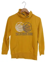 Vorschaubild 1 von Kinder Kapuzenpullover Hoodie Gelb Gr. 146-152 Basketball Print Casual
