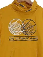 Vorschaubild 4 von Kinder Kapuzenpullover Hoodie Gelb Gr. 146-152 Basketball Print Casual
