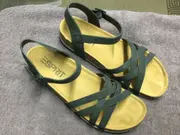 Vorschaubild 2 von Damen Sandalen Gr. 42 Grau Riemchen Kork Fußbett Casual