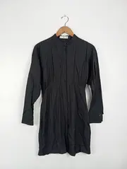 Vorschaubild 2 von mng Damen Blusenkleid Schwarz Viskose Gr. XS Casual